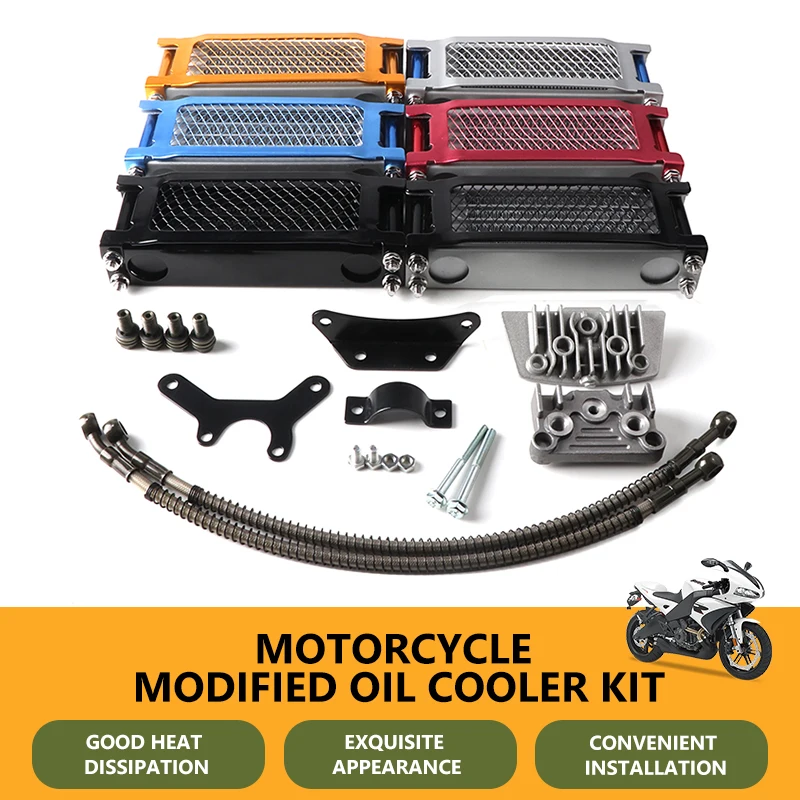

Motorcycle Universel Oil Radiator Kit Oil Cooler For 50CC 110 125 140cc Motocross Dirt Pit Bike ATV Enduro Engine Cooling Parts
