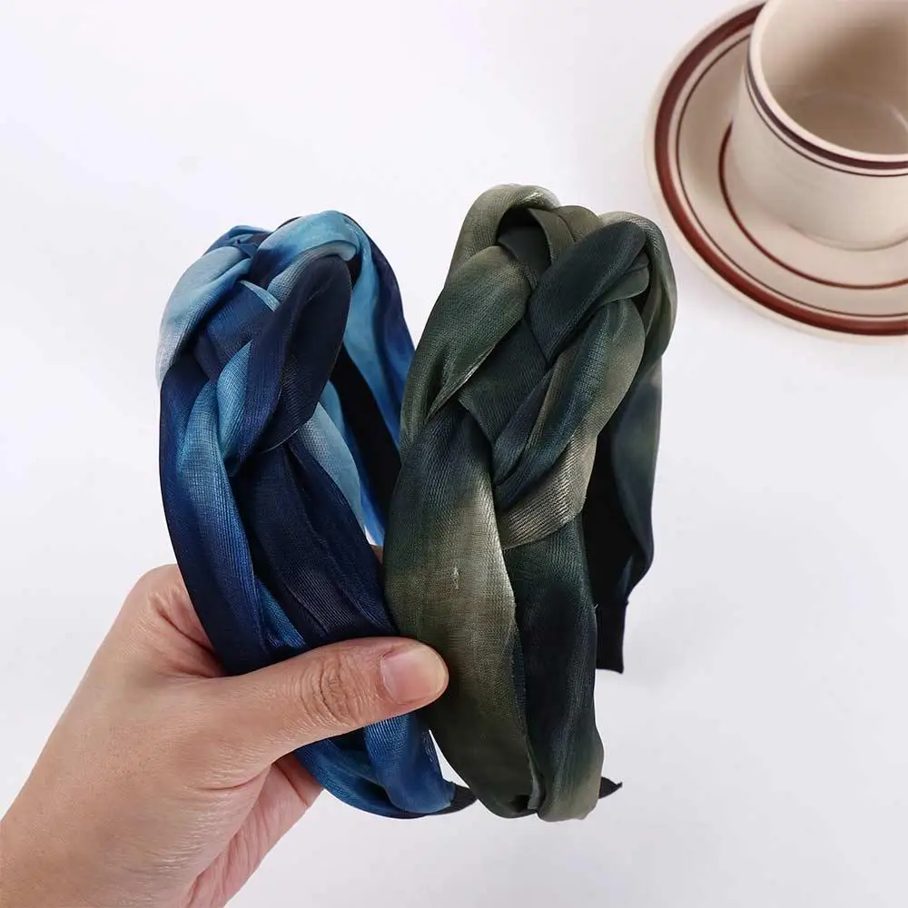 ที่คาดผมผู้หญิงแบบตาข่ายสำหรับล้างหน้า สไตล์เกาหลี ที่คาดผมถักเปียแบบบิดเกลียว เครื่องประดับผมสำหรับผู้หญิง