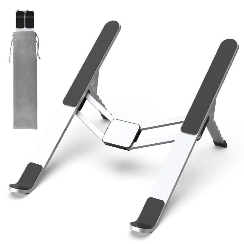 Aluminum Alloy Laptop Riser Stand Foldable Lift Computer Elevated Ventilated Cooling Bracket