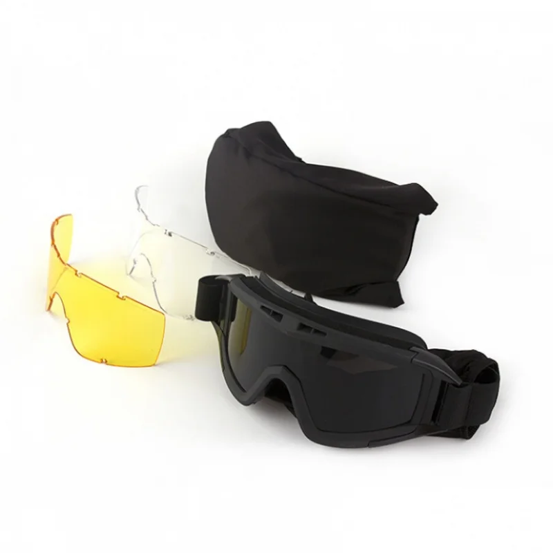 Russian Splav Style 6b47 Helmet Tactical Goggles with 3 Lenses Outdoor Sandproof Glasses