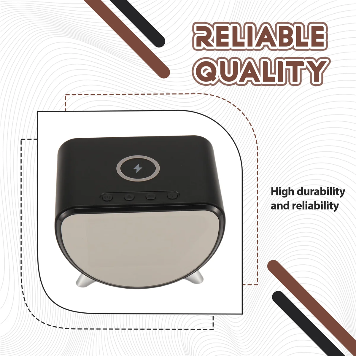 Multifunctional Alarm Clock Temperature Clock Wireless Charger LED Mobile Phone Three in One Wireless Charger