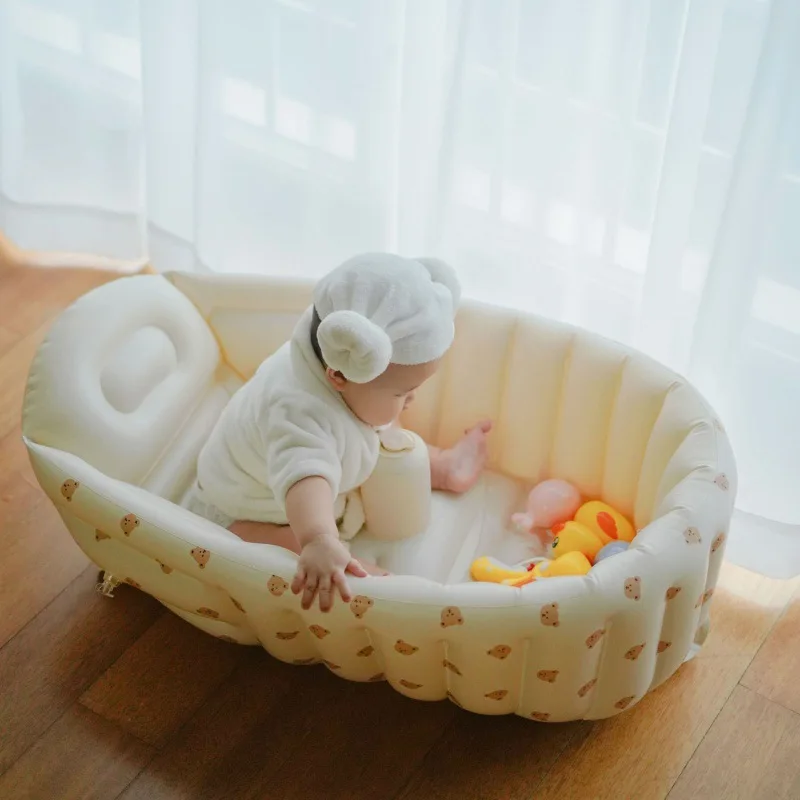 Bañeras inflables para bebé, bañera plegable portátil, artículos de ducha, piscina de verano al aire libre, juego de agua, bañera infantil