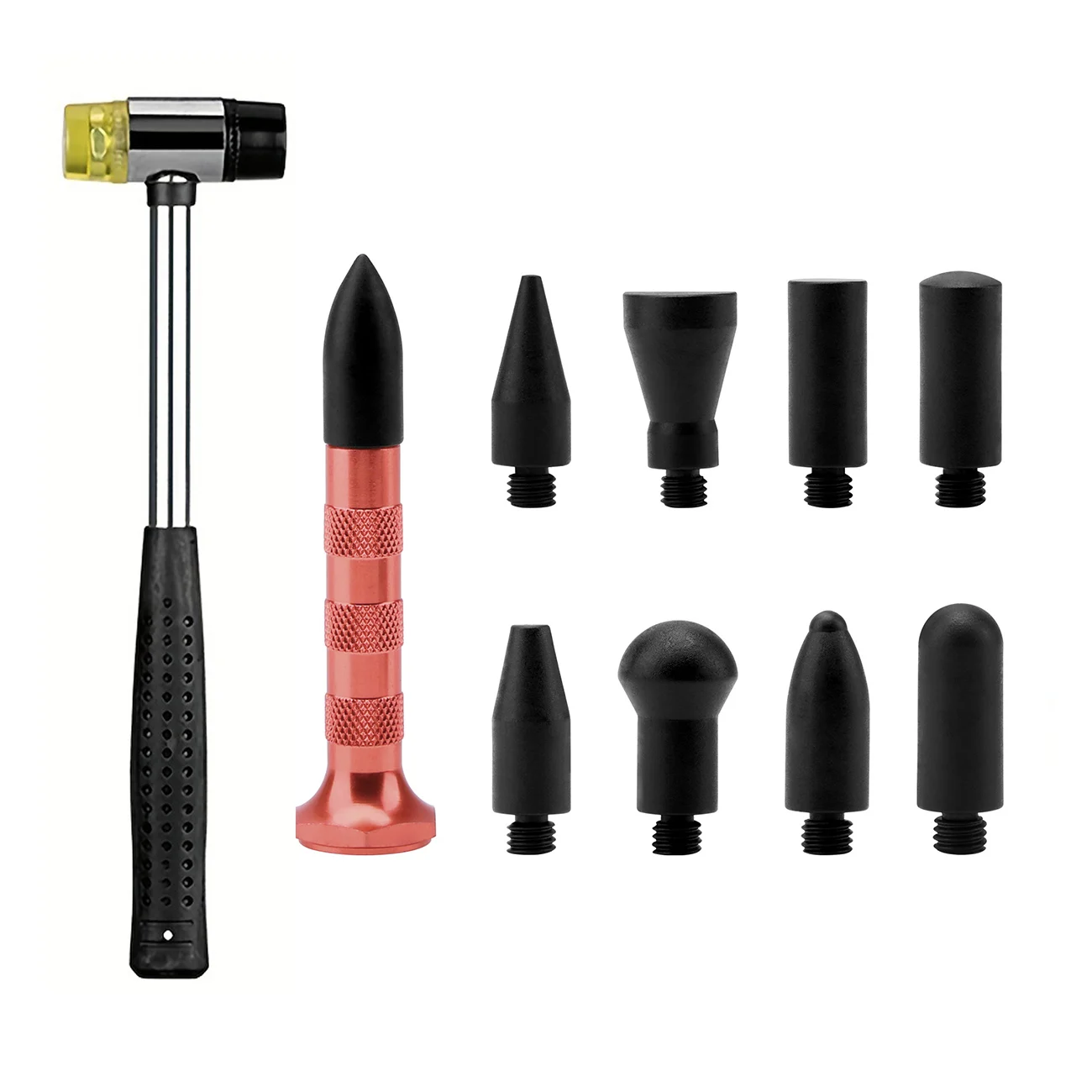 Auto Paintless Dent Repair Kit Body Bridge Puller Car Dent Removal Tap Down Tools Ubber Hammer for DIY Dent Repair on Cars