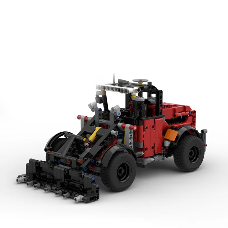 724pcs MOC Front Loader Technical Model Building Blocks Architecture Toys Birthday Gifts Assemble DIY Idea Presentation Display