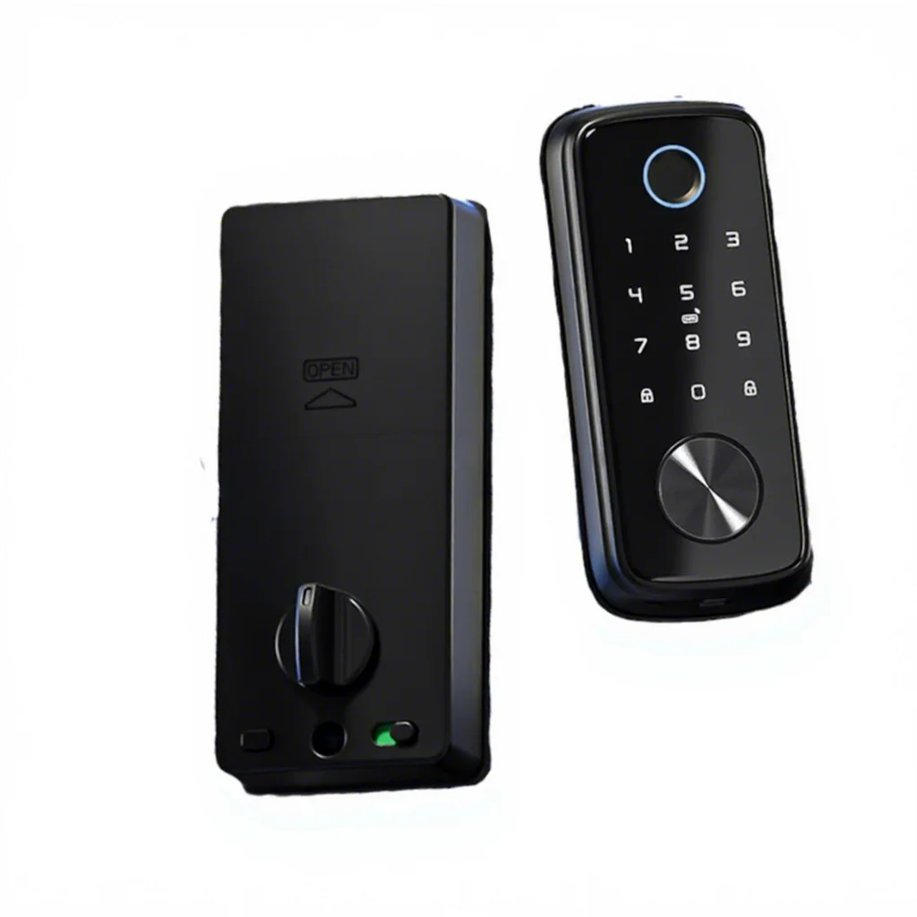 ChenZhuo High Security WiFi Aluminum Alloy Fingerprint Password App Card Digital Smart Deadbolt Door Lock Camera Wood Doors
