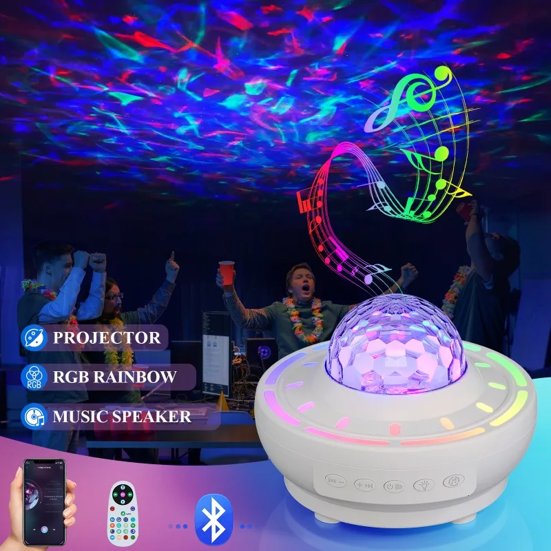 

Starry Sky Light Projection Gypsy Room Master Bedroom Romantic Bluetooth Audio Atmosphere Night Light