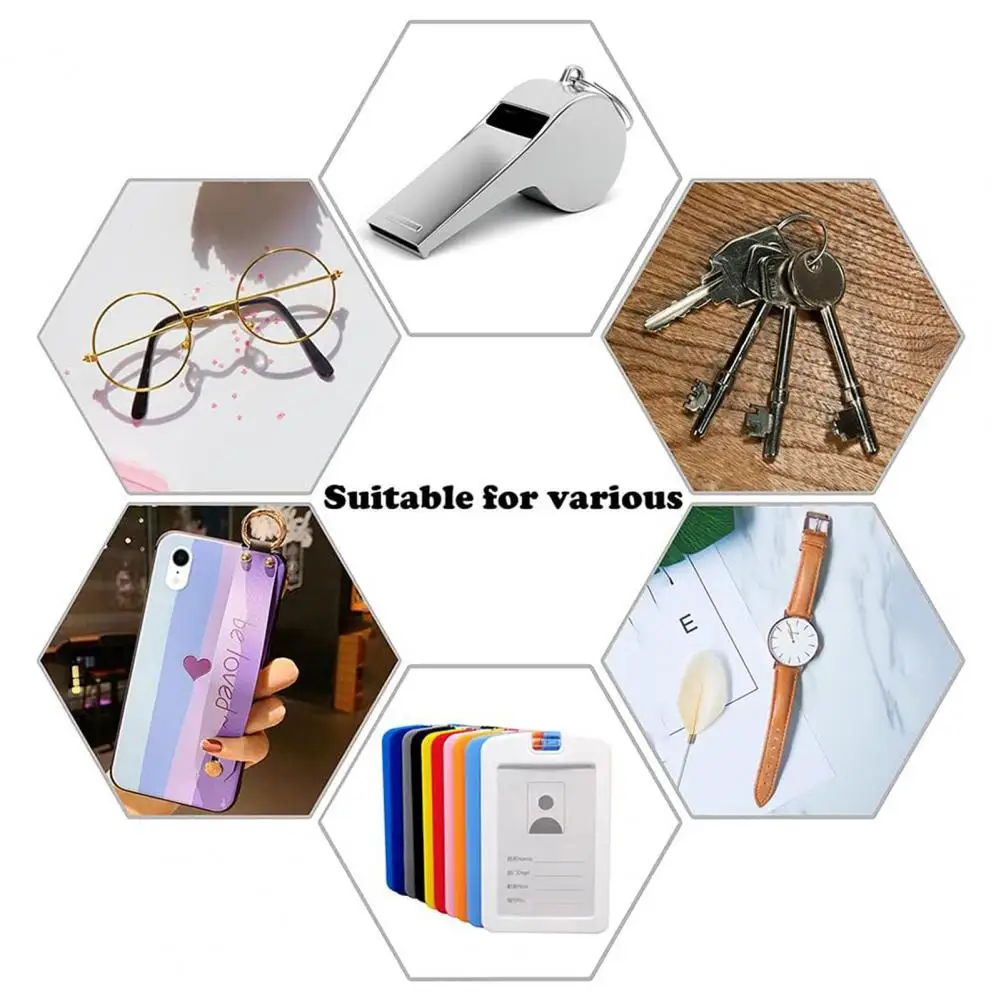 Hebilla de seguridad desmontable para identificación, cordón ajustable y llavero con cuentas, soporte giratorio para tarjeta de identificación, elegante para el trabajo