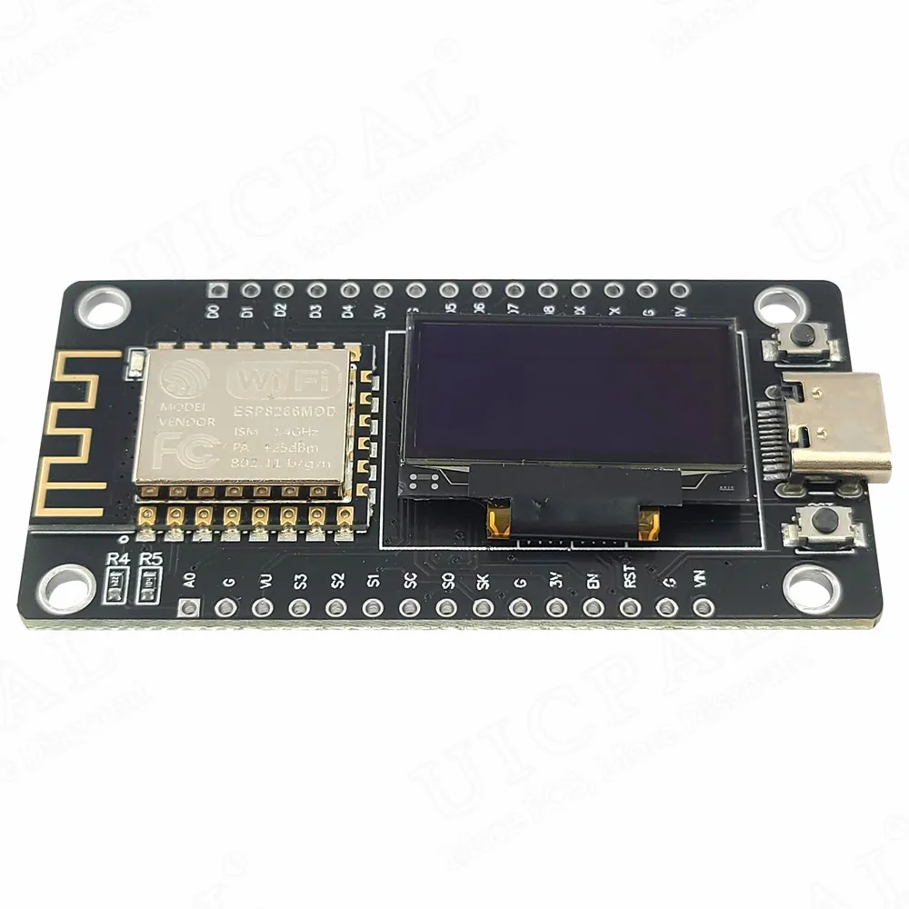 ESP8266 ESP-12F Módulo WiFi com display OLED, NodeMCU Internet das Coisas, Tipo-C, USB, CH340C, Serial 30Pin, ESP 12F, 0,96"