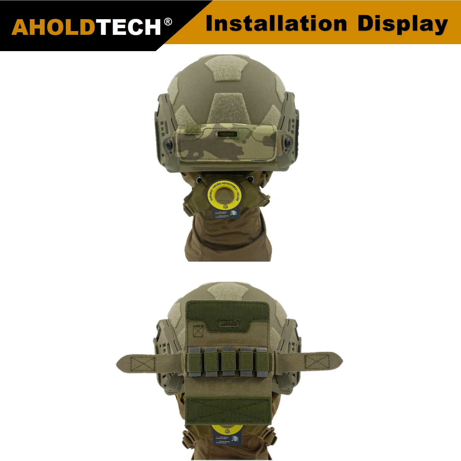 Aholdtech Helmet Counterbalance Weight Bag NVG Battery Pack Counterweight Pouch with Four Counter Blocks for FAST MICH Helmet