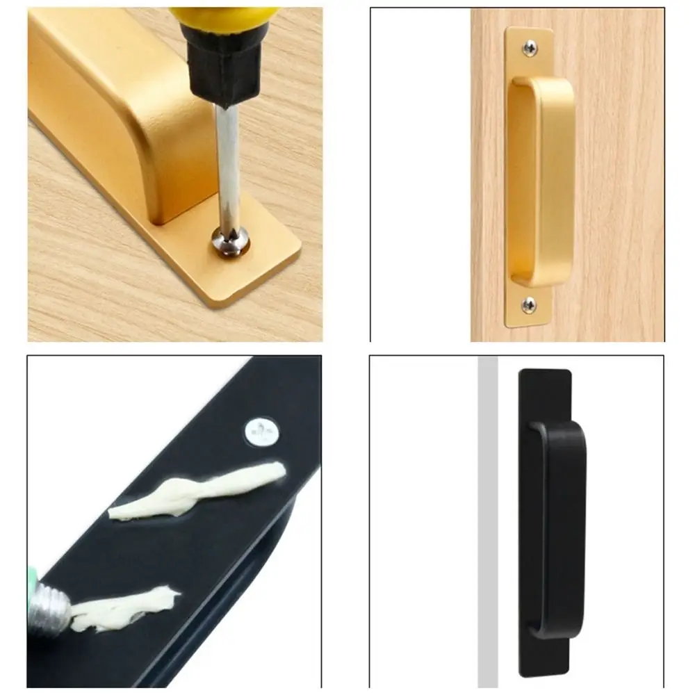 Maniglia per porta in lega di alluminio di moda Maniglia per porta hardware autoadesiva Maniglia per porta moderna per armadio
