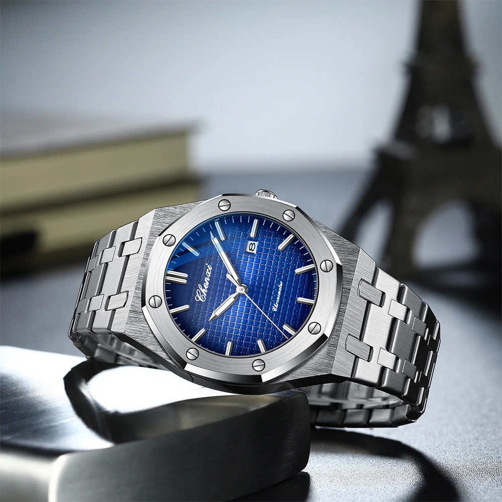 CHENXI Fashion Quartz Men Women Couple Watch Calendar Luminous Waterproof Men's and Women's Couples Watches Gifts