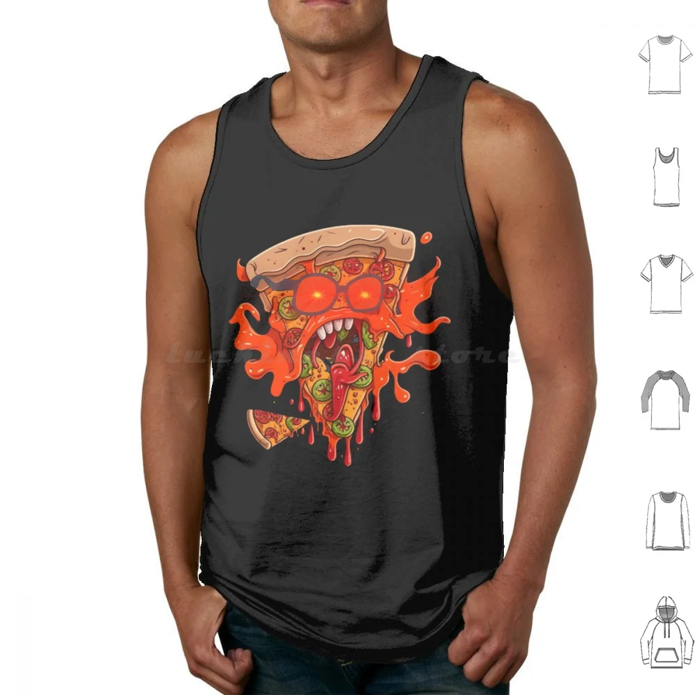 Angry Pizza Tank Tops Print Cotton Pizza Tower Pizza Peppino Tower Italy Pizza Tower Game Italian Gustavo Pisa Peppino