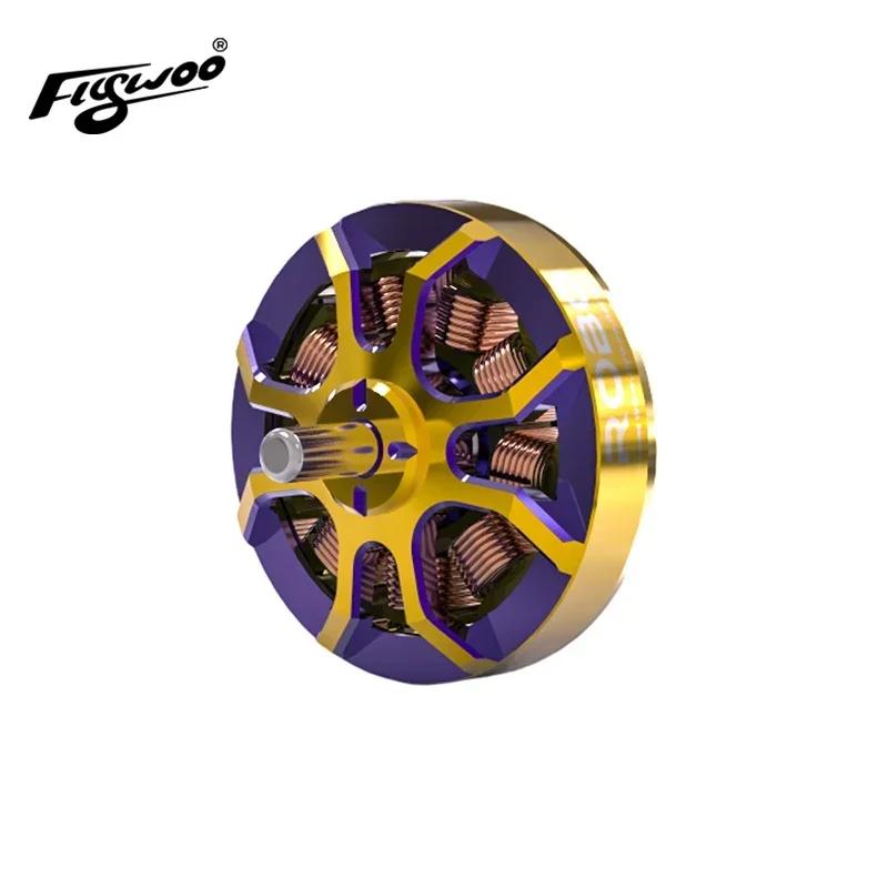 محرك Flywoo ROBO 1002 19800KV / 23500KV Fpv ذهبي/أرجواني (الإصدار الجديد)