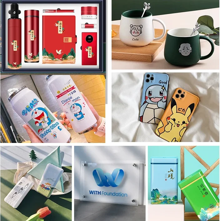 60x90Pen/Kotak/Cangkir/Kayu/CD/USB/Casing Ponsel Mesin Printer Pernis Printer Uv Flatbed Digital