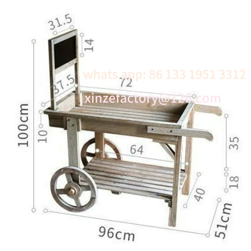 رف عائم خشبي عتيق أمريكي قابل للتخصيص لمتجر الزهور رف عرض مزخرف