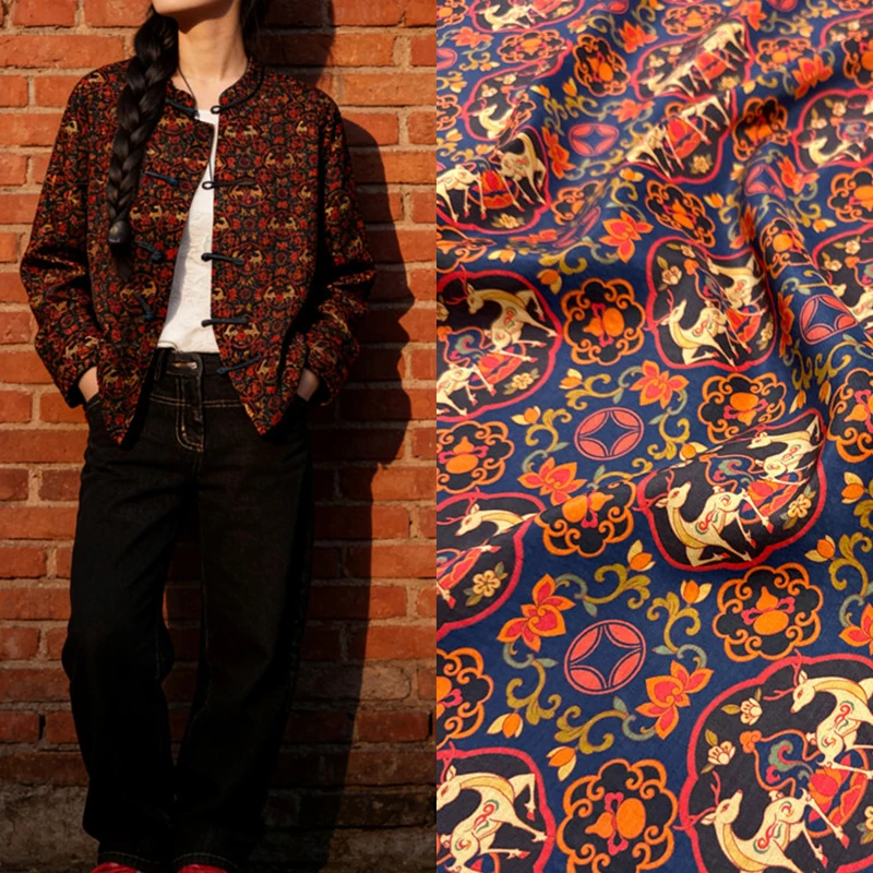 deer-and-floral-printed-silk-wool-fabric-for-autumn-spring-dress-pants-clothes-jacket-diy-sewing-material-r6328