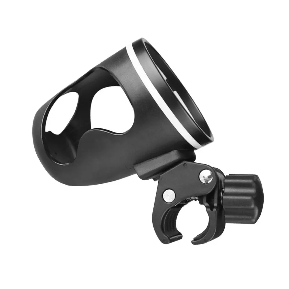Universal Rotatable Cup Holder Black Plastic Baby Stroller Pram Bike Drink Holder Adjustable Bottle Bracket Organizer Clamp