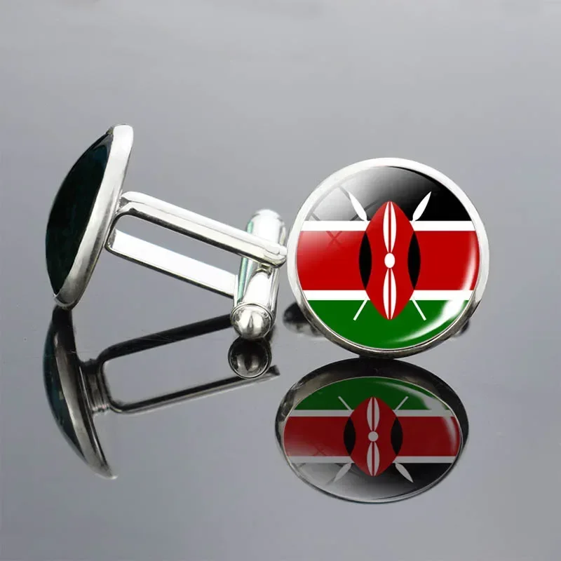 Flag Cufflinks for Men Suit Shirt Africa National Flags Jewelry Nigeria South Africa Cuff Links Buttons Cufflinks