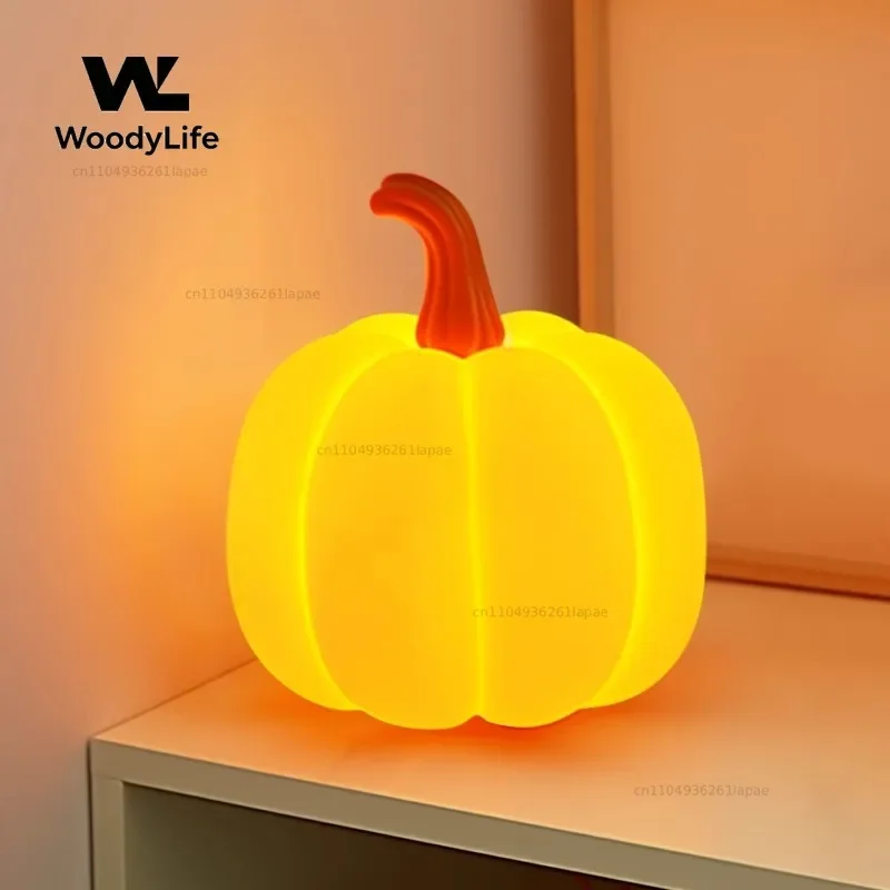 Creative Portable Pumpkin Desk Lamp Bedroom Atmosphere Bedside Night Light Medieval Living Room Sofa Light