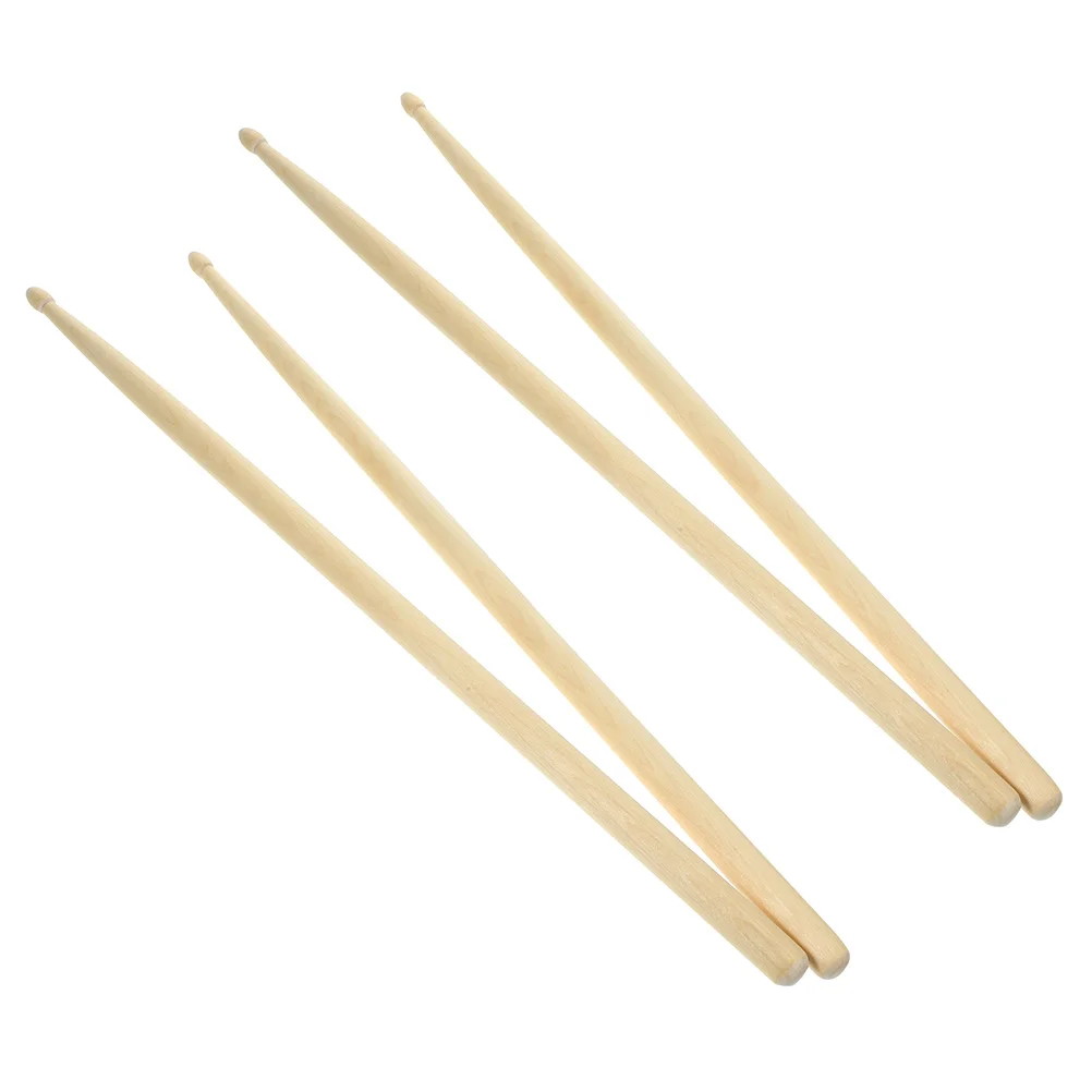 

4pcs Maple Wood Drumsticks Long Lightweight Seamless Surface Water Drop Head Design Comfortable Grip Xylophone Mallets