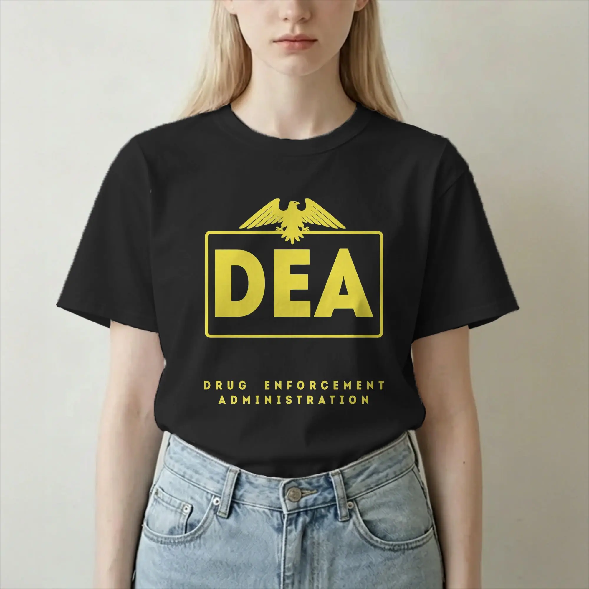 Fashion DEA Task Force US Federals Interdiction Agency T-Shirts Men Women's Round Neck Cotton T Shirts  Tee Shirt 4XL 5XL 6XL