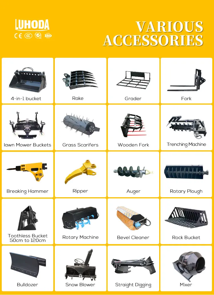 2025 New Small Mini Small Garden Loader Track Mini Skid Steer Loader