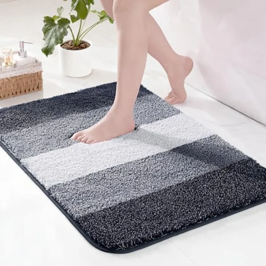 

Bathroom Rugs Mat 17x24, Extra Soft Non Slip Absorbent Microfiber Bath Rugs, Machine Washable Quick Dry Bath Mats for Bathroom
