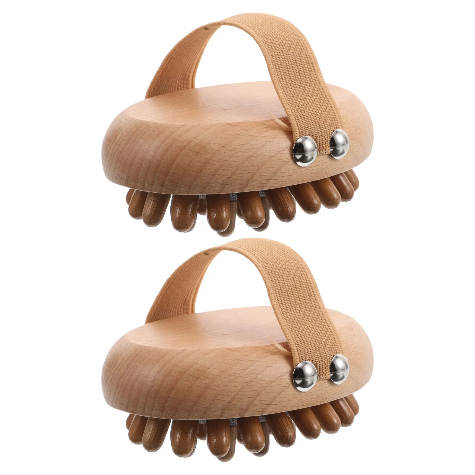 2 pezzi pettine per massaggio del cuoio capelluto in legno di faggio cuscino morbido spazzola per capelli a denti larghi rilassamento testa spa strumento digitopressione punto di attivazione