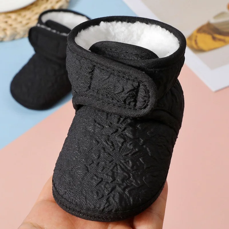 

0-18months Plush Warm Kids Snow Boots Baby Boy Girl Shoes Cotton Shoes First Walkers Non-slip Infant Boot Toddler Footwear