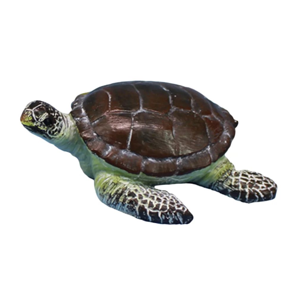 Simulation Turtle Fish Tank Decoration Toy Animals Vivid Landscape Model Ornament Underwater Dining Table