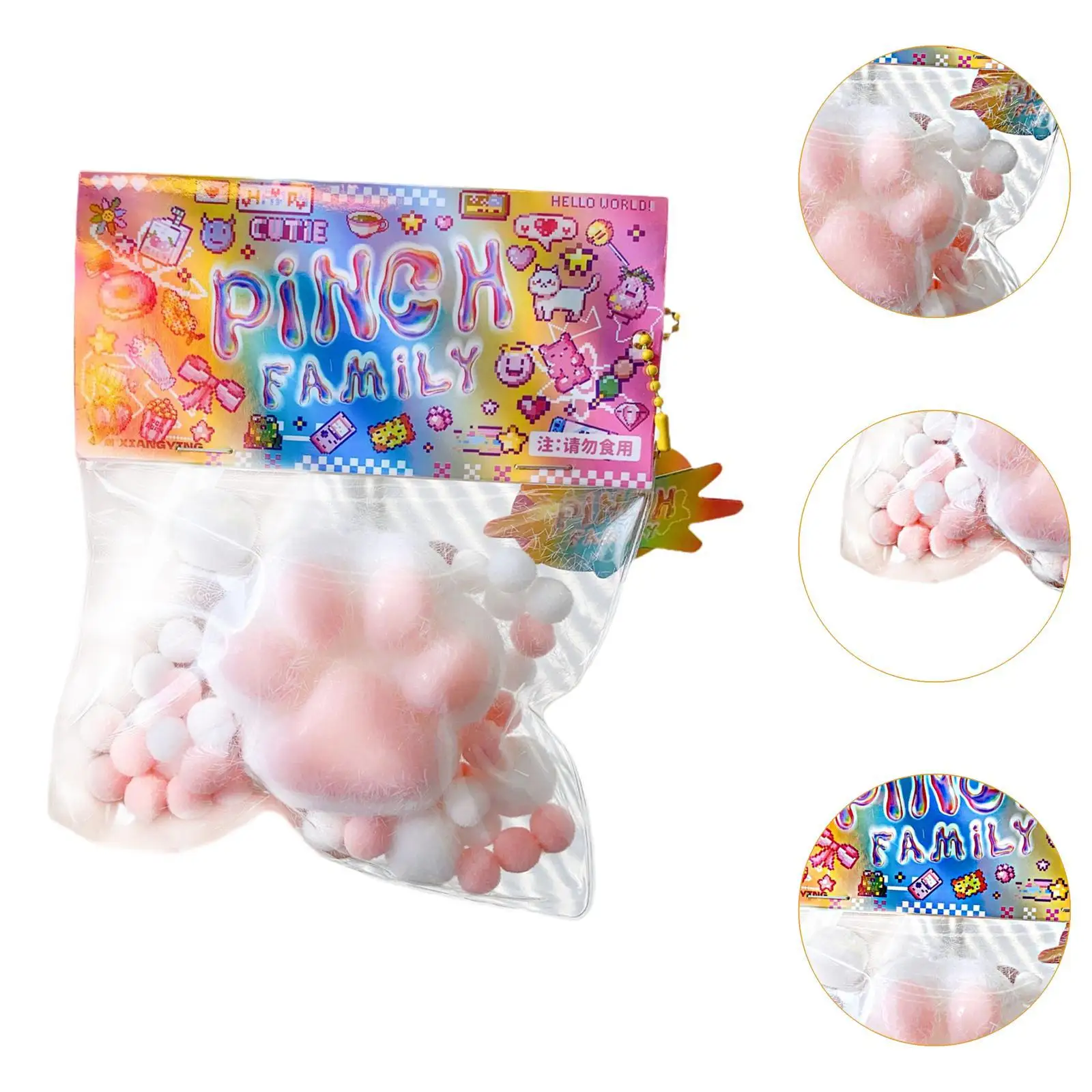 Pata de gato sensorial pequeña novedad para niños adultos forma encantadora Fidget pata de gato