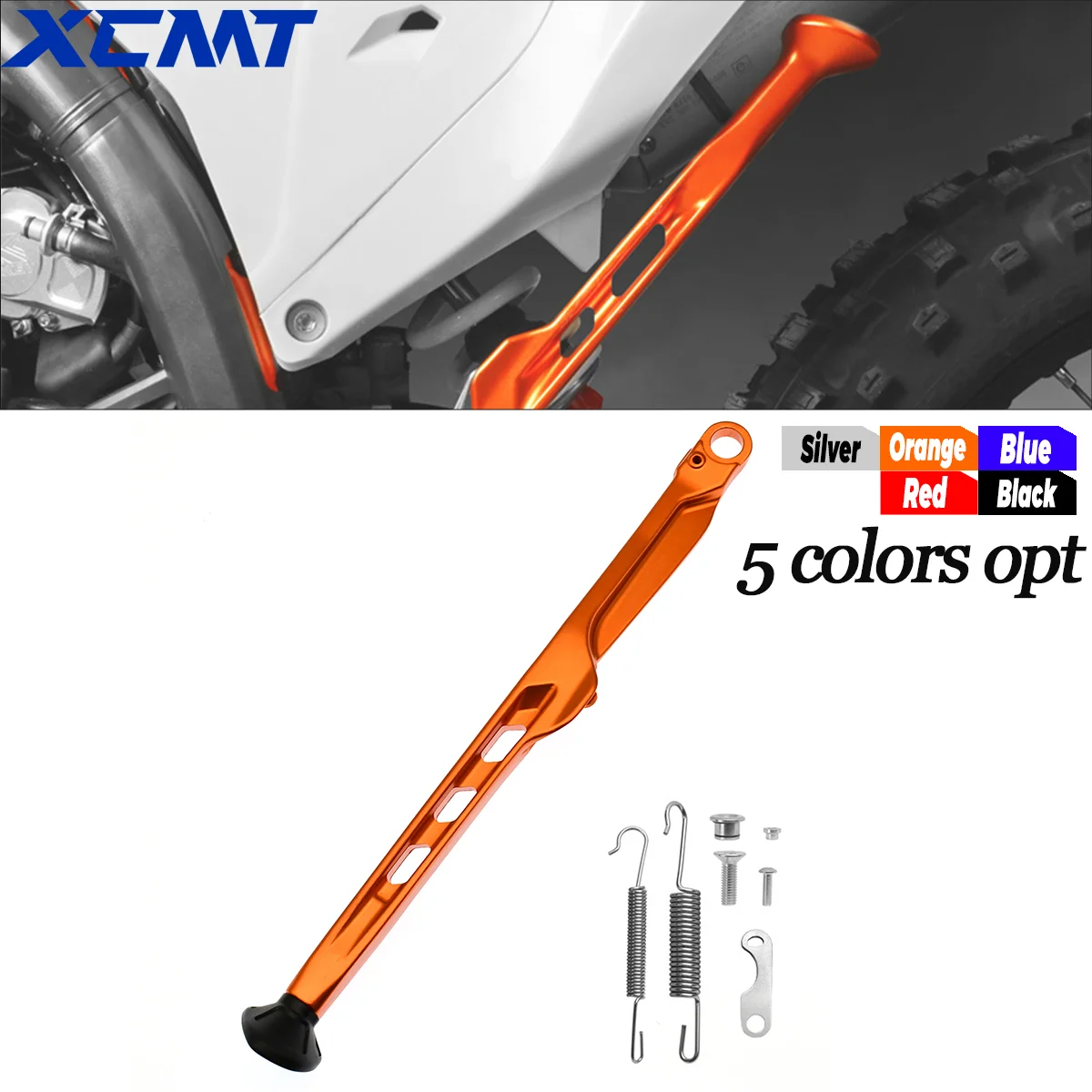 Motorcycle Accessories CNC Kickstand Side Stand Spring Kit For KTM 150-500 EXC/EXCF/XCW/XCF-W/XW-F 2024 For HUSQVARNA TE150 250