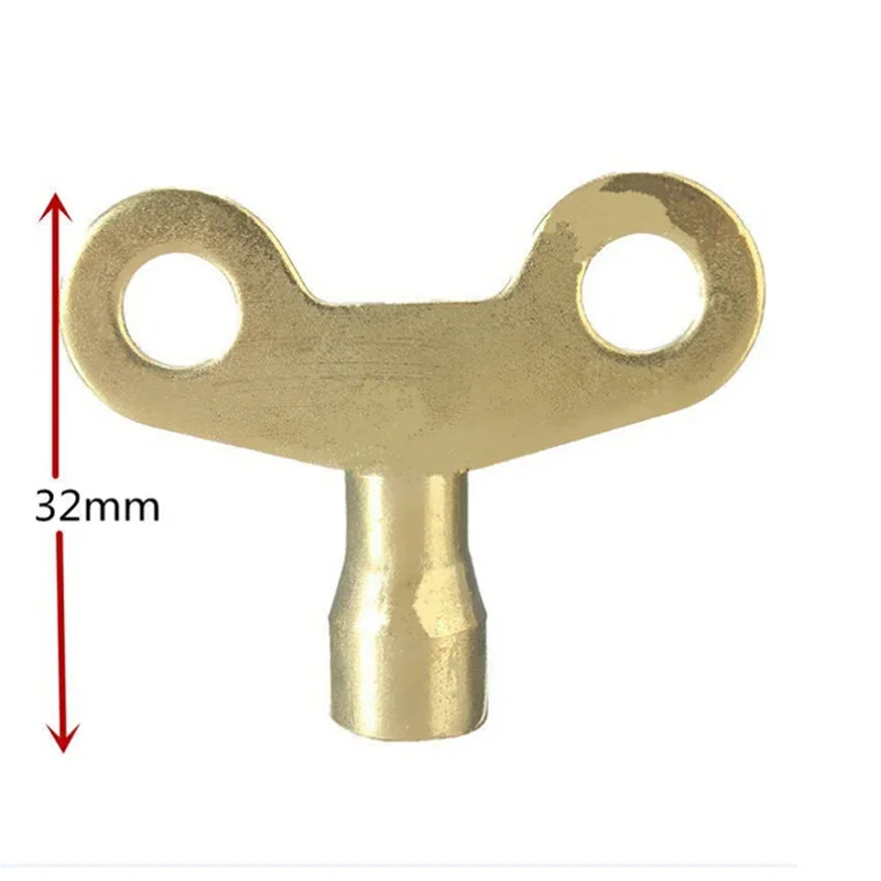 4pcs Square Socket Brass Radiator Keys Plumbing Bleeding Key Solid Water Tap For Air Valve Plumbing Tool 6mm Hole core