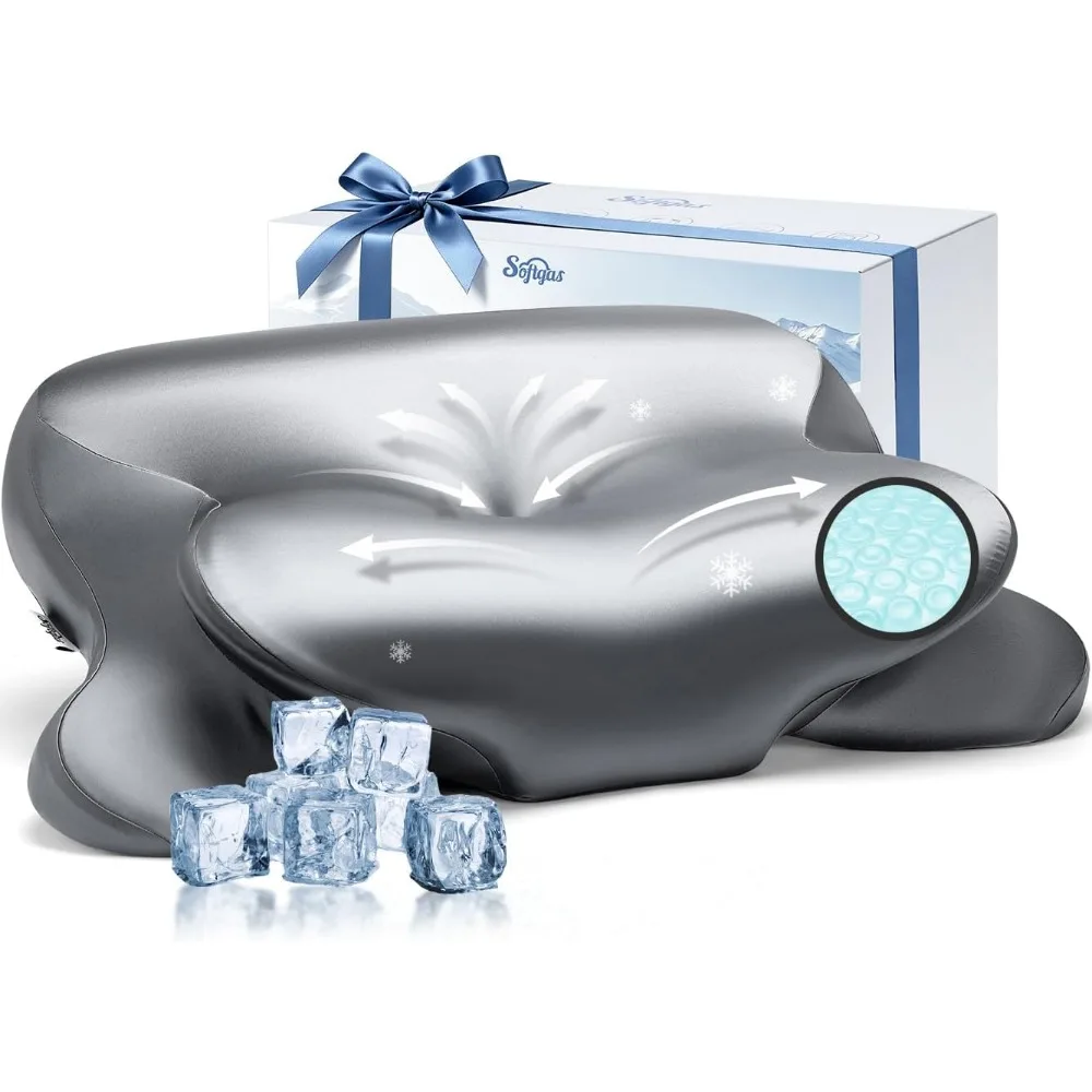 Cooling Gel Memory Foam Neck Pillow for Sleep
