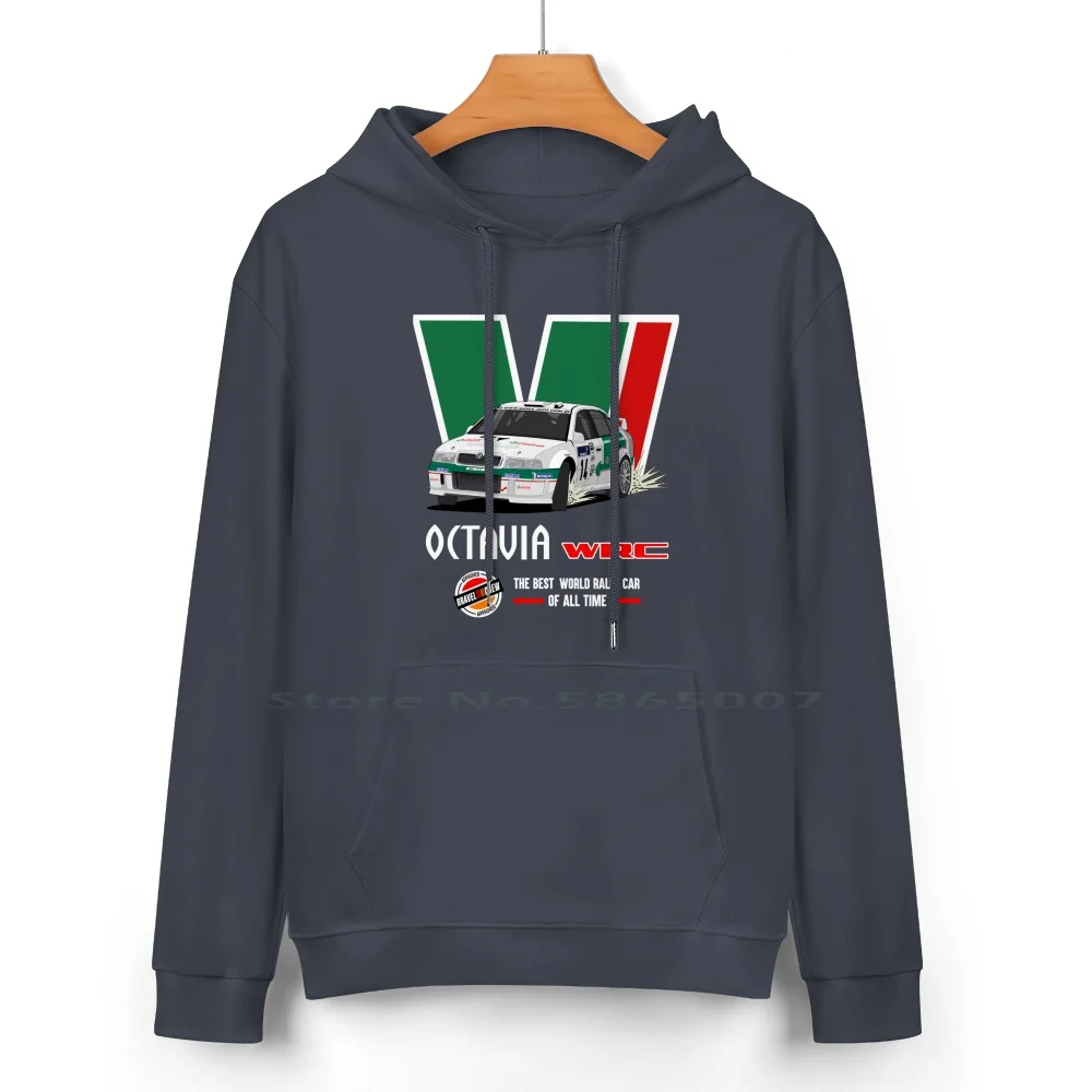 Octavia Wrc Black Version Pure Cotton Hoodie Sweater 24 Colors Skoda Octavia Wrc Rallycar Racing The Gravel Crew Tgc World R5