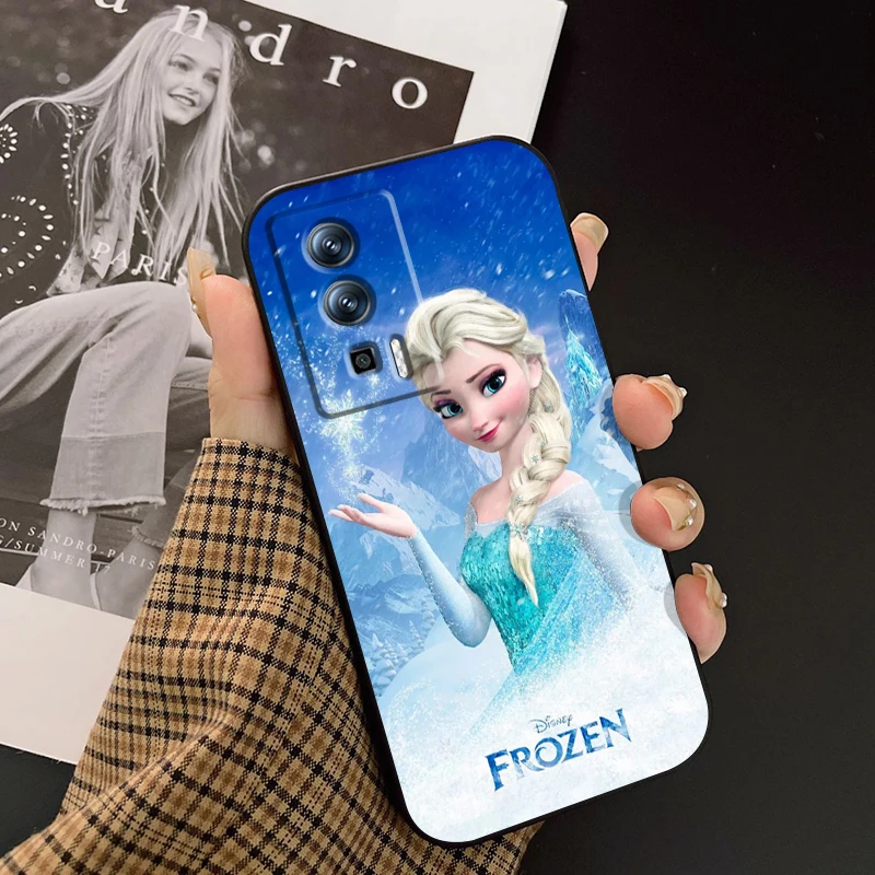 Elsa Frozen Snow Queen Disney For Xiaomi Redmi 9A 9C 9AT 10C 9 9T 10 12C 13C A3 12 K60 A1 K50 K40 5G Black Back Phone Case