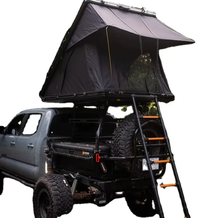 

2-3 Person Waterproof Roof Travel Tent Pop-up Rip-Stop Cotton Fabric Car Top Ladder Accessory Hardshell Roof Top Camping Tent