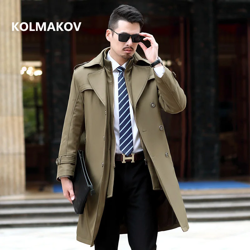 

2024 new arrival winter&autumn Business Casual coat men high quality trench men,men's long jackets,plus-size S-XXXL