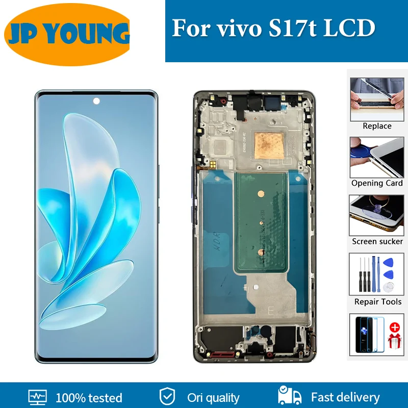 

6.78" AMOLED For vivo S17t LCD Display Touch Screen Digitizer Assembly Repair Parts For vivo S17 t LCD Replacement