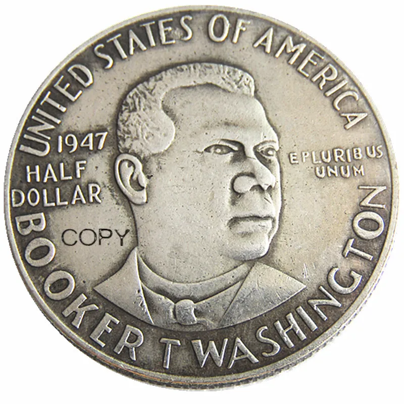 US 1947P/S/D Booker Half Dollar Silver Plated Copy Coin