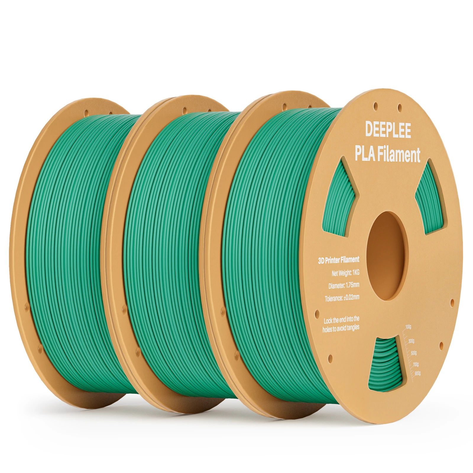 DEEPLEE PLA Filament 1,75mm 4KG, 3D-Drucker Filament Großpackung, Maßgenauigkeit +/- 0,02mm, 4er-Pack 1kg 3D-Druck Filament