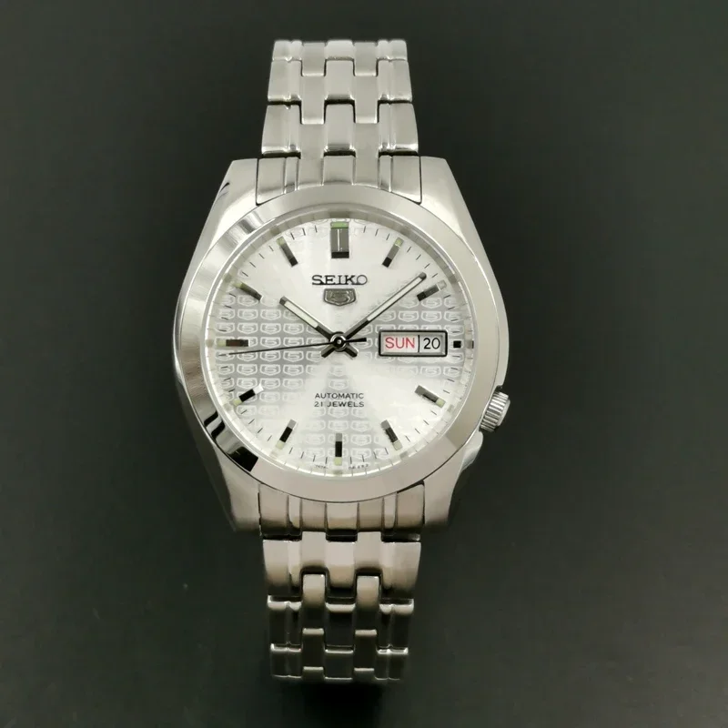 ساعة سيكو الأوتوماتيكية ذات الحركة الميكانيكية ذات الإصدار المحدود بحزام من الفولاذ المقاوم للصدأ كاجوال عصرية للرجال بتقويم متعدد الوظائف