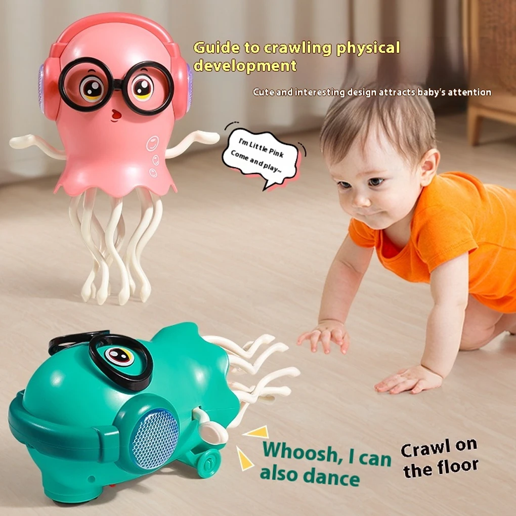 Poulpe dansant électrique, évitement automatique des obstacles, méduse magique, jouets pour enfants, jouet de marche pour bébé rampant