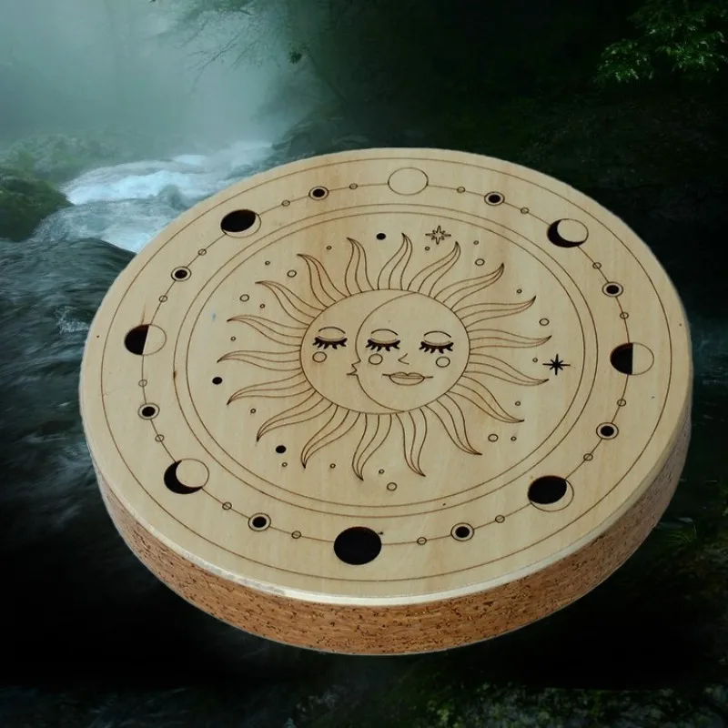 Wooden Stream Drum Portable Handheld Rain Drums Sound Healing Meditation Yoga Drum Relaxation Professional Percussion Instrument
