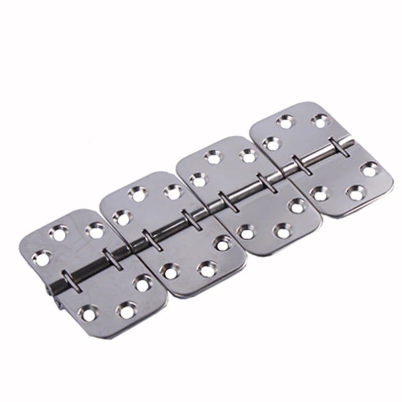 

4 pieces Marine hardware Flush Hinges 316 Stainless Steel Door Hinges Polished Silver for Boat Marine Door Compartment
