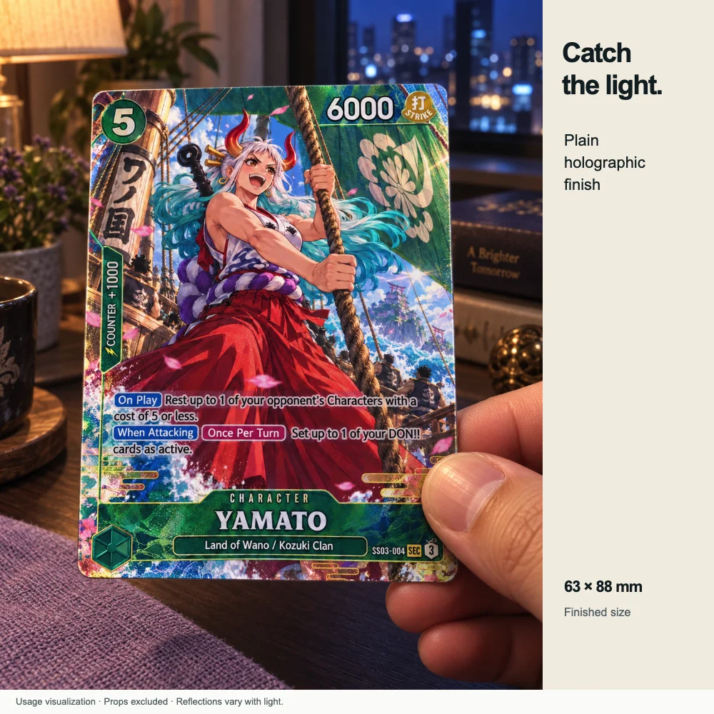 5pcs One Piece Holographic Cards Midnight Queens Nami Yamato Robin Uta Hancock English Collectible Trading Card Gift Set 63x88mm