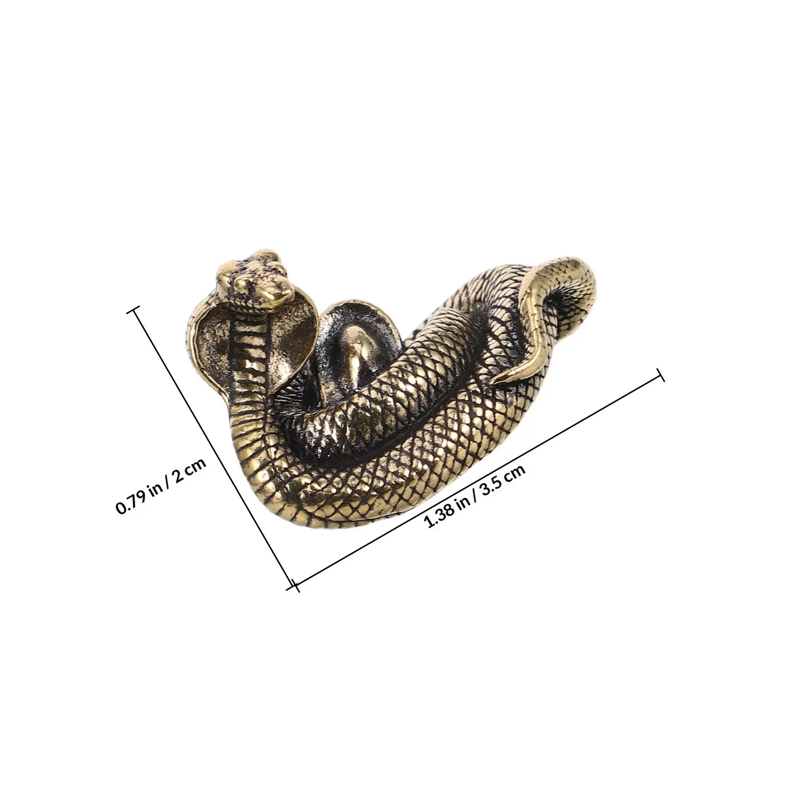 Brass Snake Keychain Chinese Zodiac Lucky Charm for Keys, Bags, Desk – Mini Wisdom Transformation Statue