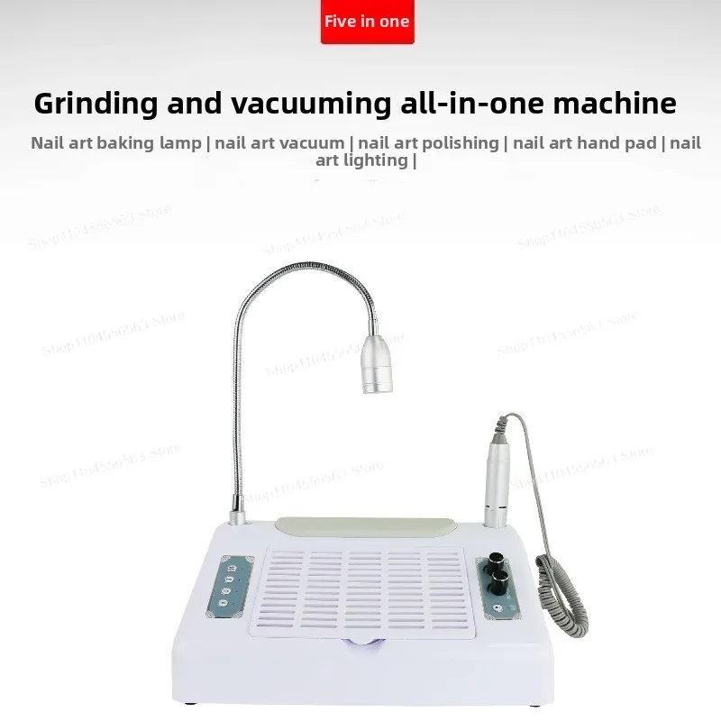 

Nail Art Tools BQ777 5-in-1 Multifunctional All-in-One Machine 96W Nail Grinder Lamp Vacuum Cleaner Set