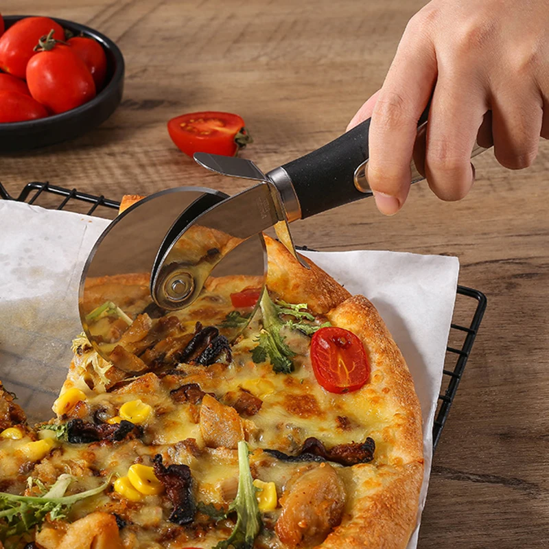 Premium Edelstahl Küche Pizza Cutter Rad Server Werkzeuge Home Messer Waffel Kekse Kuchen Brot Teig Slicer Back geräte