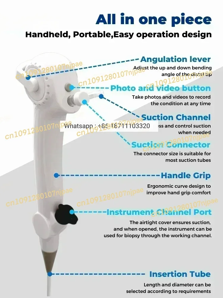 

3.8mm Bronchoscope Complimentary USB adapter detecting high-definition images medical Surgical Disposable Flexible NEW